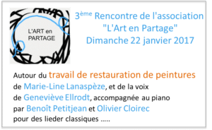 L'ART en PARTAGE - 22.01.2017