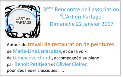 22 janvier 2017 – Retour sur la rencontre « Restauration de peinture »