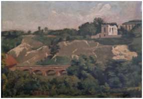 Restauration d’un paysage sur toile